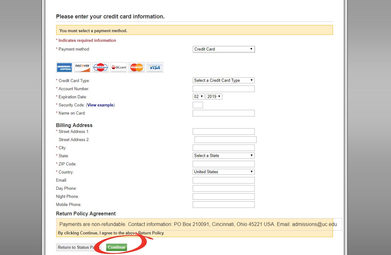 Screenshot with arrow pointing to awaiting payment section