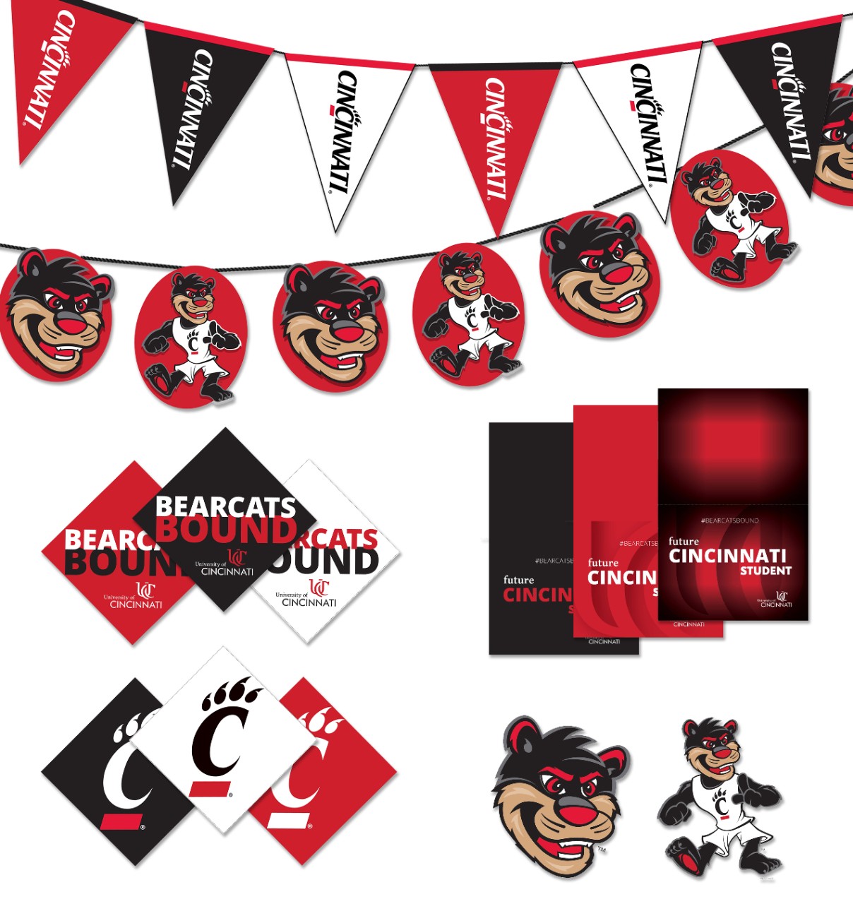 scrapbook University of Cincinnati Bearcats NCAA Cardstock Sticker Frame